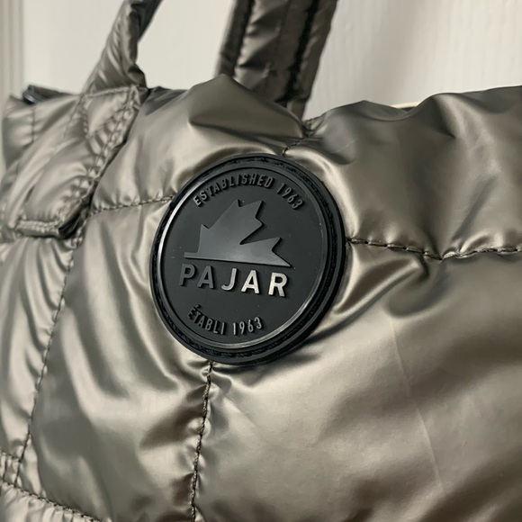 Silver / Space Grey Quilted Puffer Small Pajar Handbag / Crossbody Bag - Picture 5 of 15